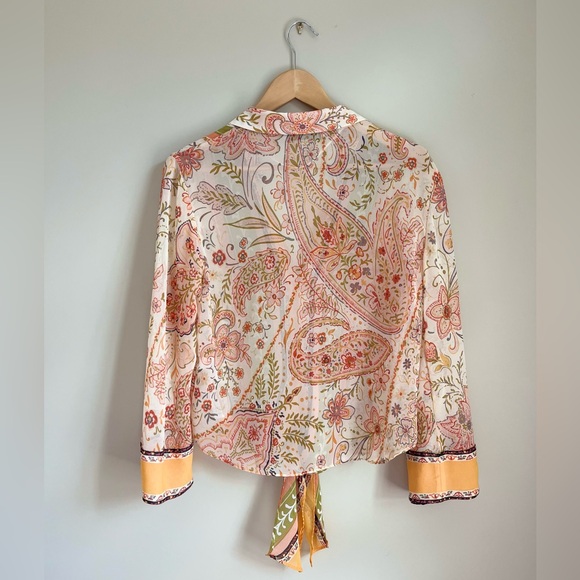 Zara Women’s Front Tie Blouse, Medium - Picture 3 of 8